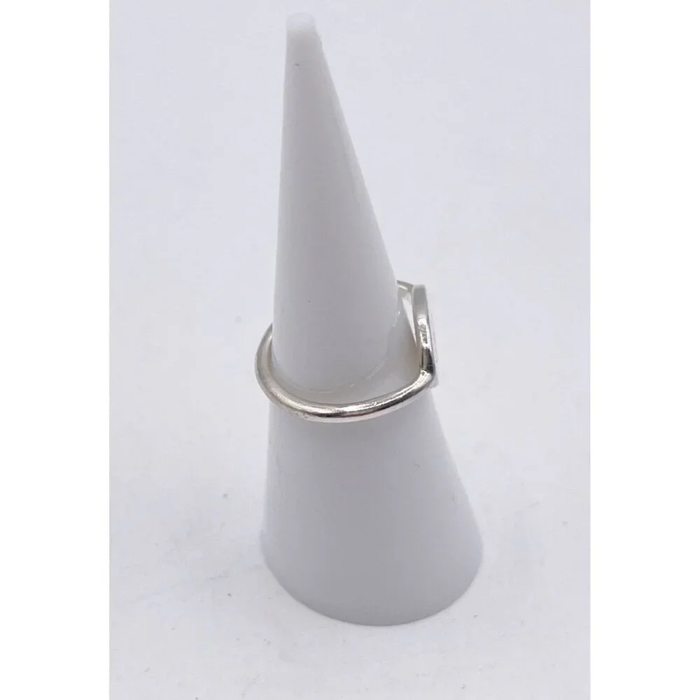 Vintage Coach 925 Sterling Silver Oval Signet Logo Ring • Retired Design Size 6 - Picture 3 of 7